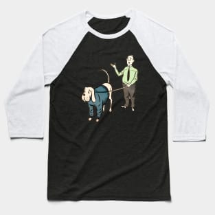 Jewish man taking the dog for a walk Baseball T-Shirt